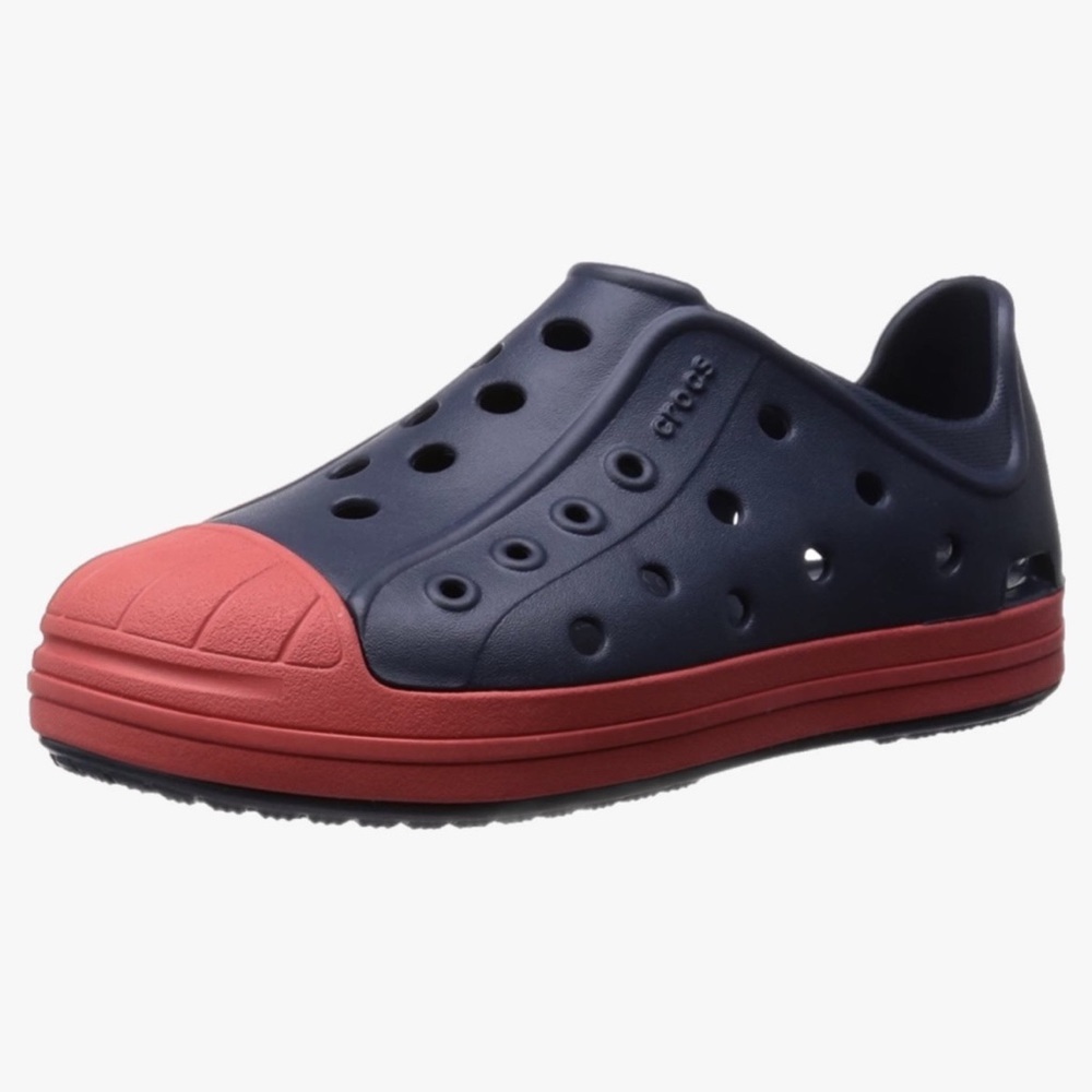 Crocs Navy Blue and Red Bump It Shoes Toddler Size 8c - Picture 7 of 8